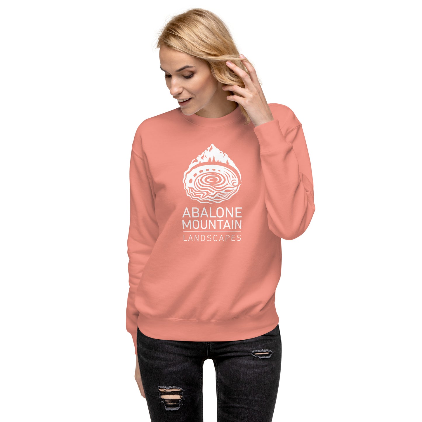 Unisex Premium Sweatshirt : Abalone white print (CH2480)