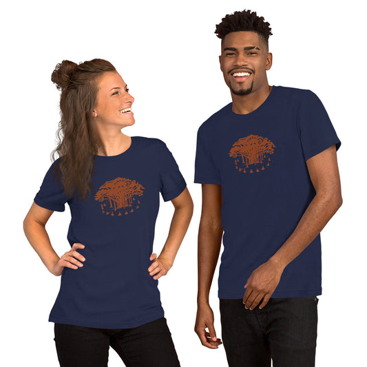Unisex t-shirt : Communitree - Dark Orange print